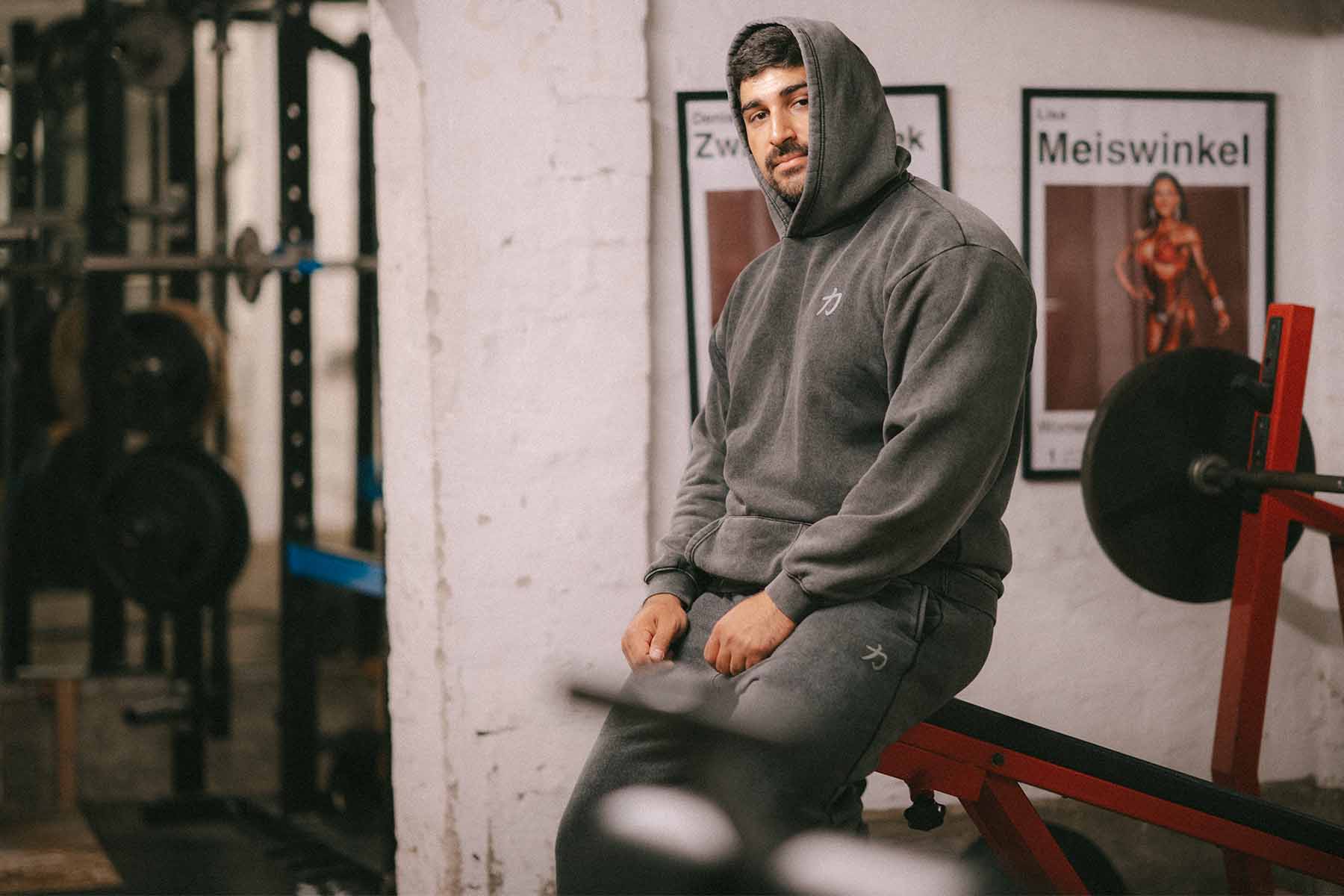 strength-shop-home-of-strength-hoodie-stone-washed-grey-oversized-gym-hoodie image 7