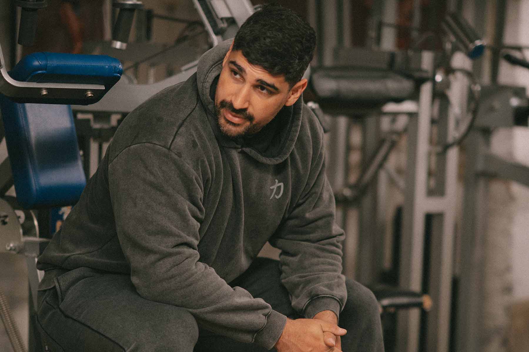 strength-shop-home-of-strength-hoodie-stone-washed-grey-oversized-gym-hoodie image 6