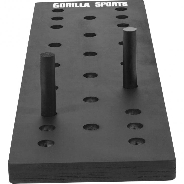 gorilla-sports-pegboard-kletterbrett-schwarz-inkl-kletterstifte image 7