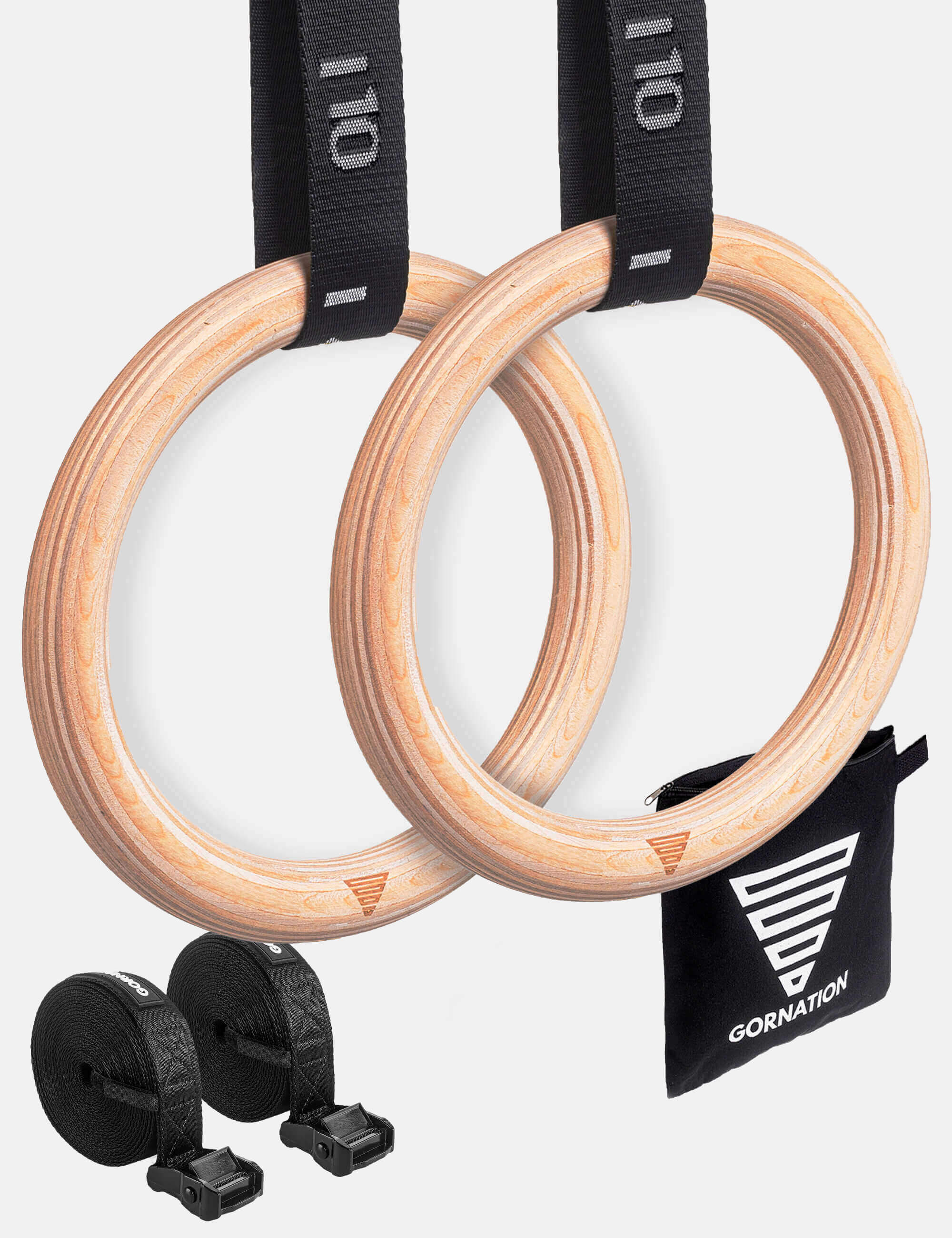 gornation-turnringe-set-gymnastikringe-aus-birkenholz-28mm-mit-4-5m-gurten image 1