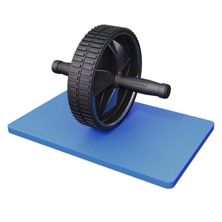 gorilla-sports-ab-roller-mit-unterlegmatte-kniematte-schwarz image 1