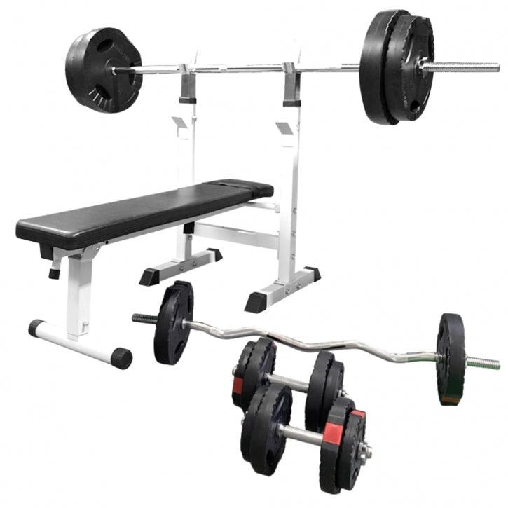 gorilla-sports-hantelbank-mit-ablage-inkl-langhantel-set-gripper-100-kg image 8