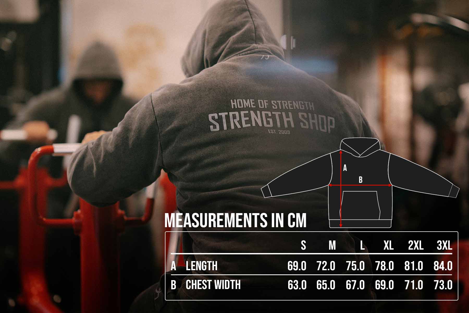 strength-shop-home-of-strength-hoodie-stone-washed-grey-oversized-gym-hoodie image 8