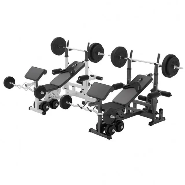 gorilla-sports-kraftstation-universal-inkl-langhantel-set-kunststoff-40-70-100-k image 1