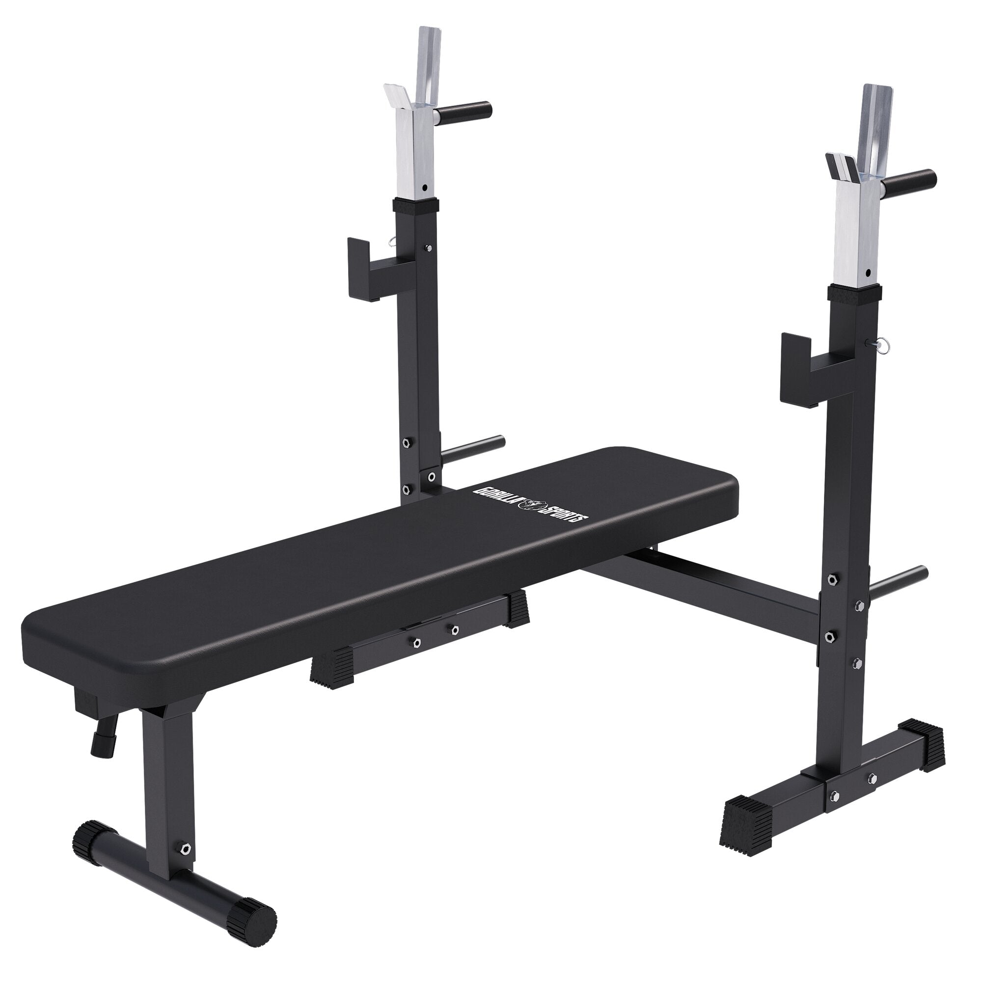 gorilla-sports-hantelbank-mit-ablage-breit-klappbar-bis-300-kg image 1