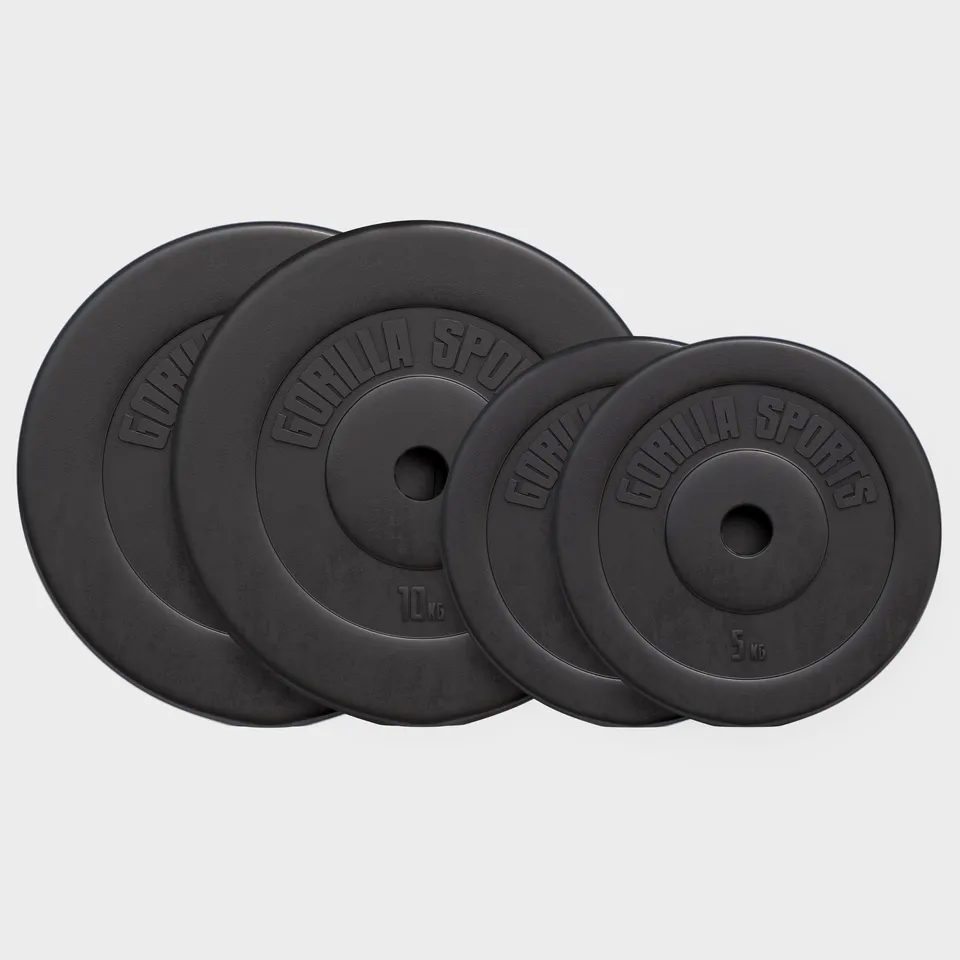 gorilla-sports-hantelscheibe-30-31-mm-kunststoff-1-25-15-kg image 1