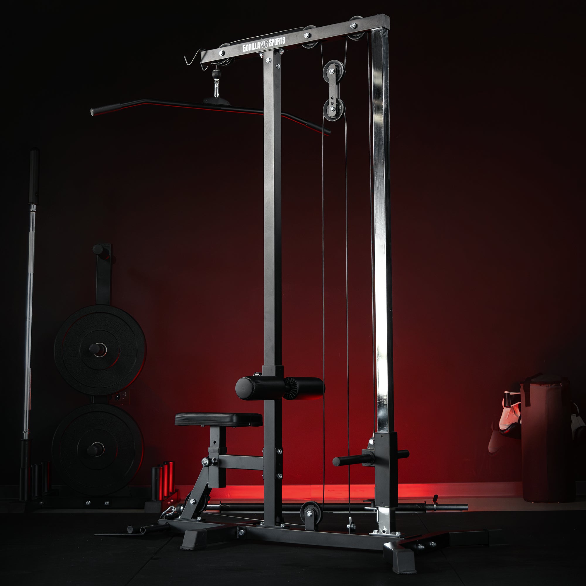 gorilla-sports-latzugmaschine-latzugstation-wei-schwarz image 7