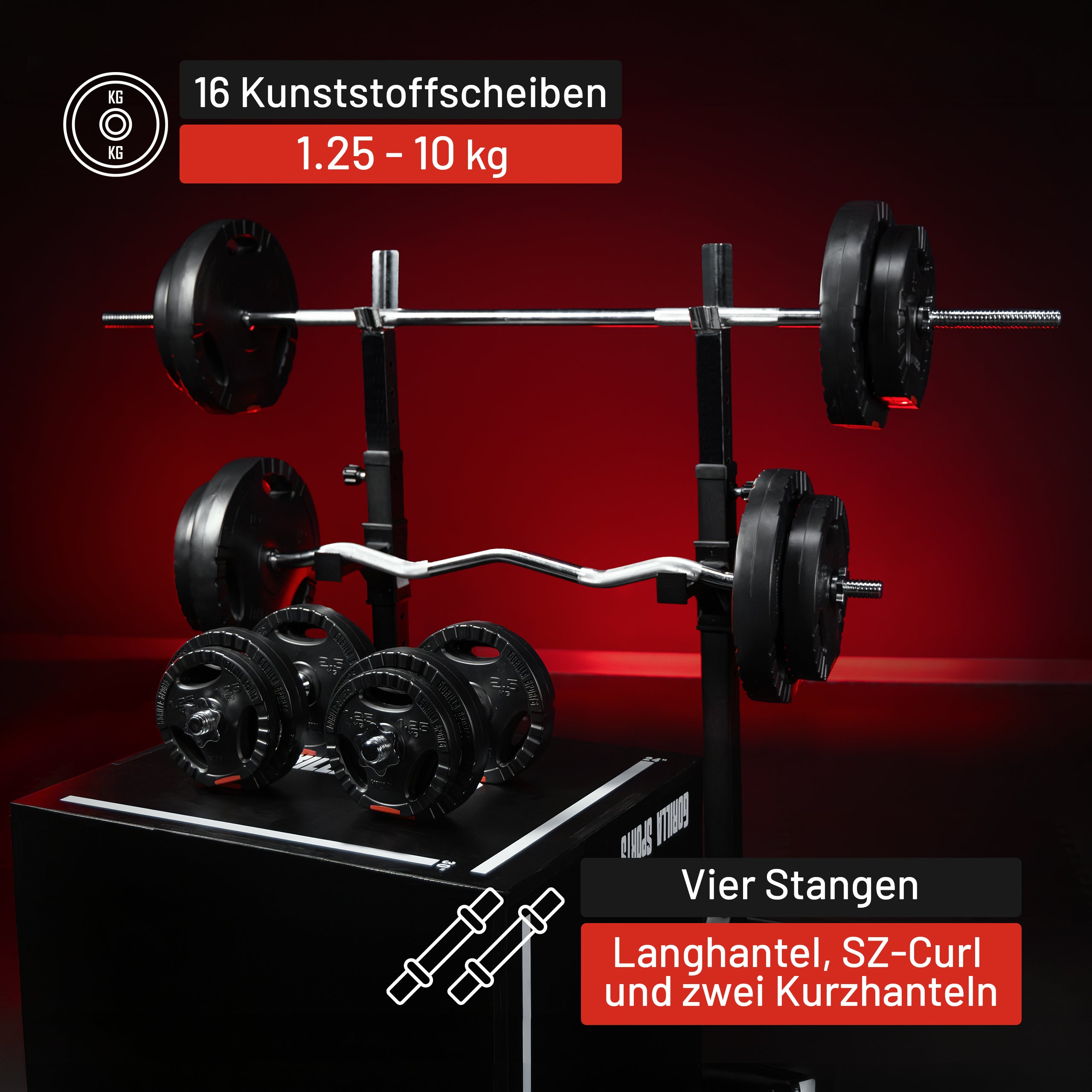 gorilla-sports-hantelset-kunststoff-gripper-100-kg-mit-langhantel-sz-und-kurzhan image 3