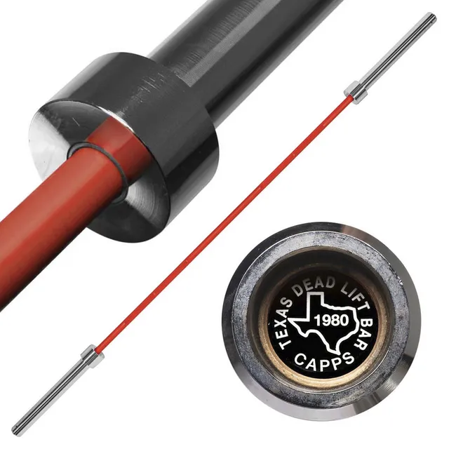 strength-shop-original-texas-deadlift-bar-verchromte-aufnahmen-rote-stange image 1
