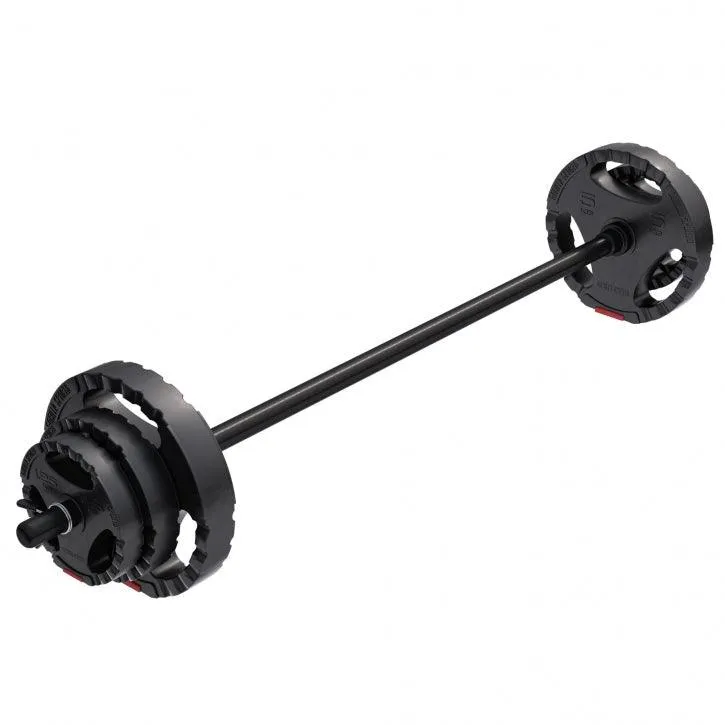 gorilla-sports-langhantel-set-aerobic-kunststoff-20-kg-130-cm-stange image 1