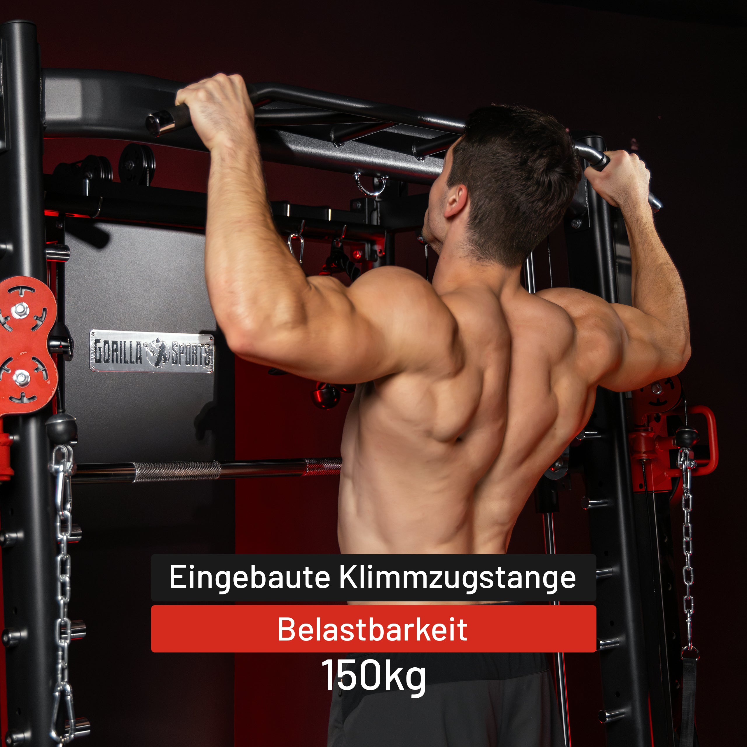 gorilla-sports-smith-machine-multipresse-mit-klimmzugstange-dipgriffen-und-kabel image 4