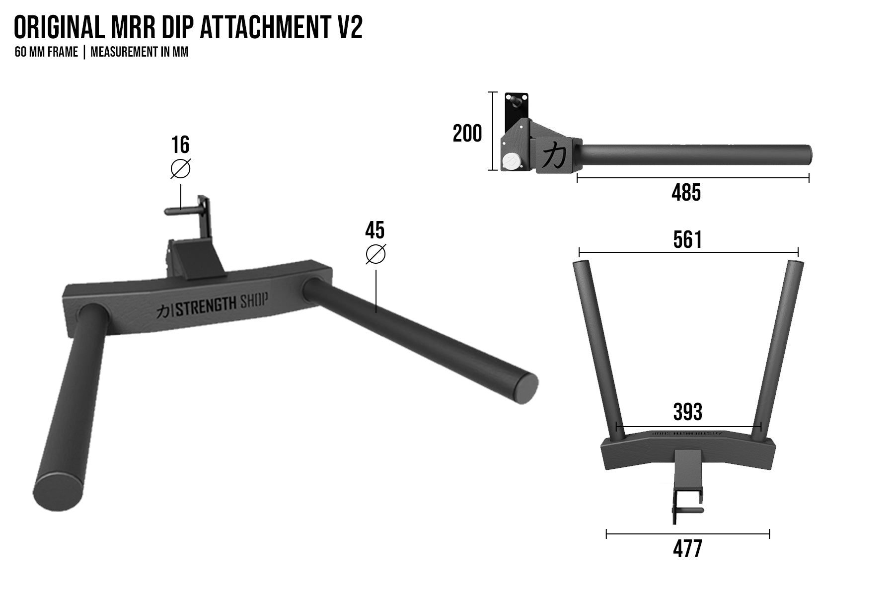 strength-shop-original-v2-mrr-60-i-dip-horn-dip-aufsatz-f-r-60-mm-pfosten image 3