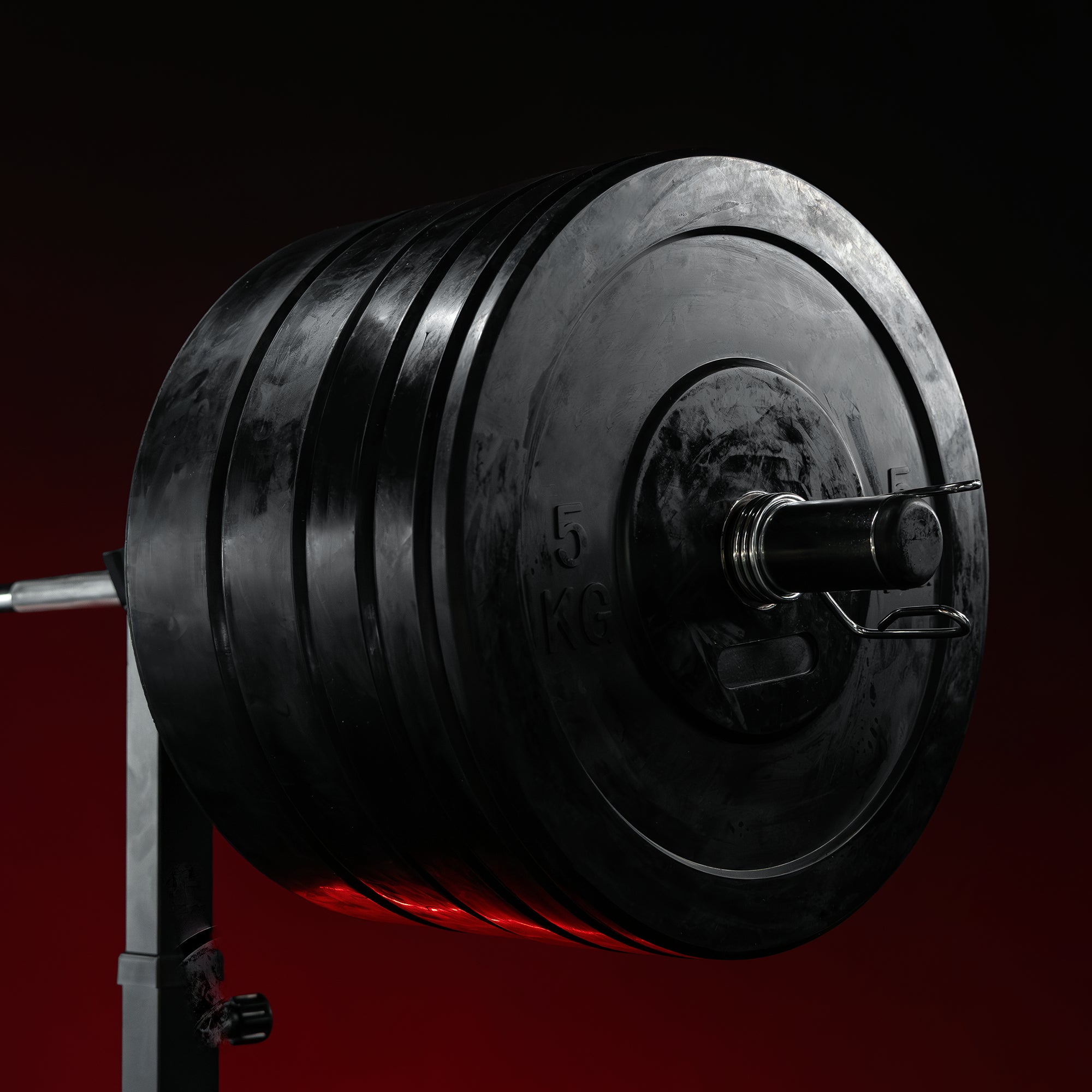 gorilla-sports-squat-rack-verstellbar-olympia-bumper-plate-langhantel-set-170-kg image 5