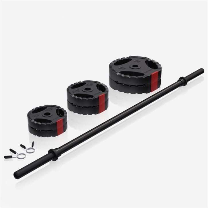 gorilla-sports-langhantel-set-aerobic-kunststoff-20-kg-130-cm-stange image 3
