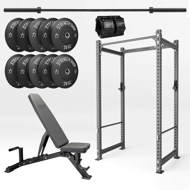strength-shop-original-home-gym-bundle-mrr-rack-bank-collars image 1