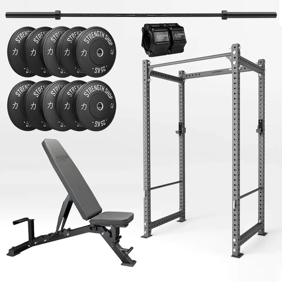 strength-shop-original-home-gym-bundle-mrr-rack-bank-collars image 1