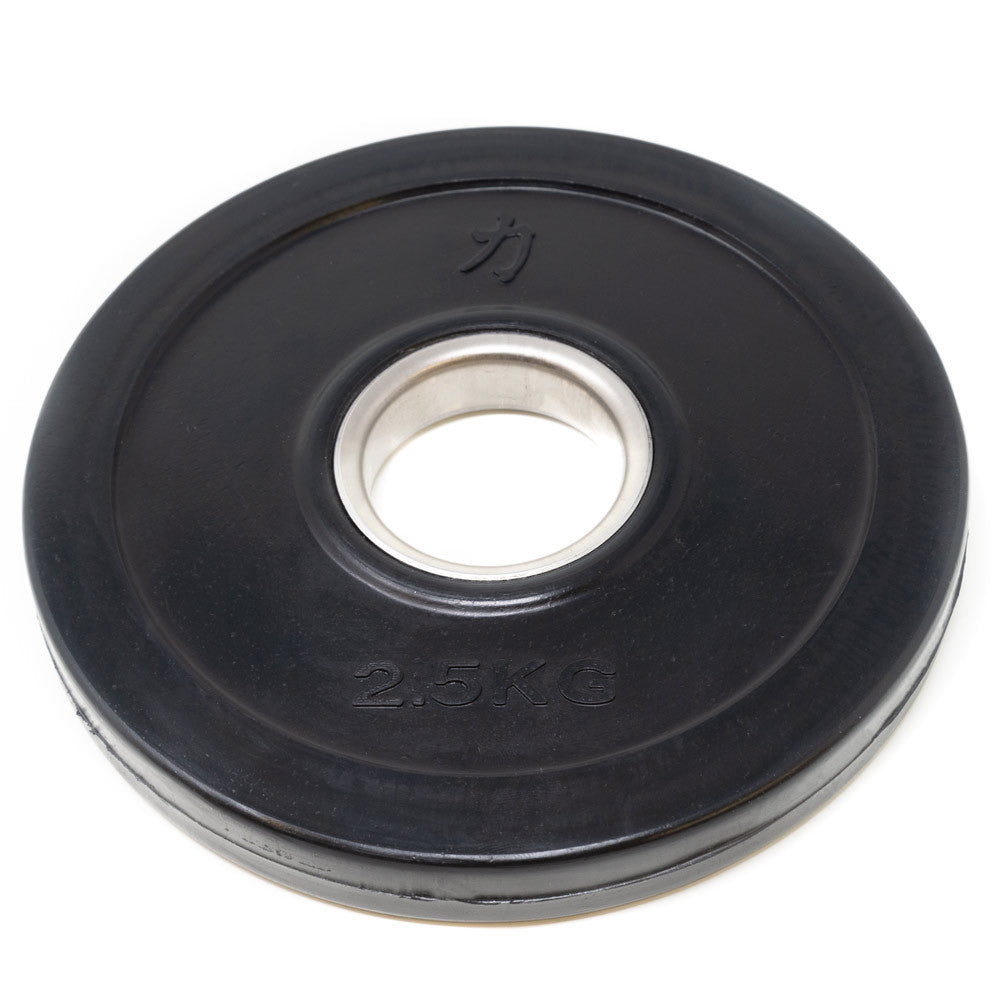 strength-shop-hantelscheiben-set-gummi-berzug-schwarz-2x5-kg-2x2-5-kg-2x1-25-kg image 3