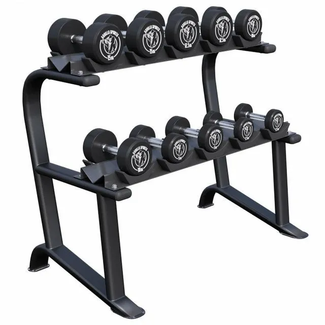 gorilla-sports-kurzhantel-set-gummi-90-kg-inkl-ablage-10-pl-tze image 1