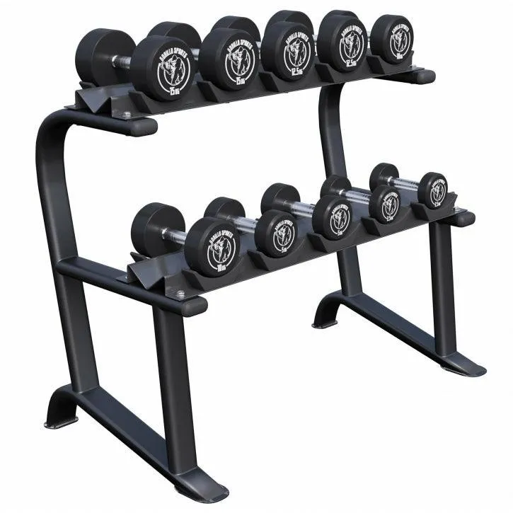 gorilla-sports-kurzhantel-set-gummi-90-kg-inkl-ablage-10-pl-tze image 1