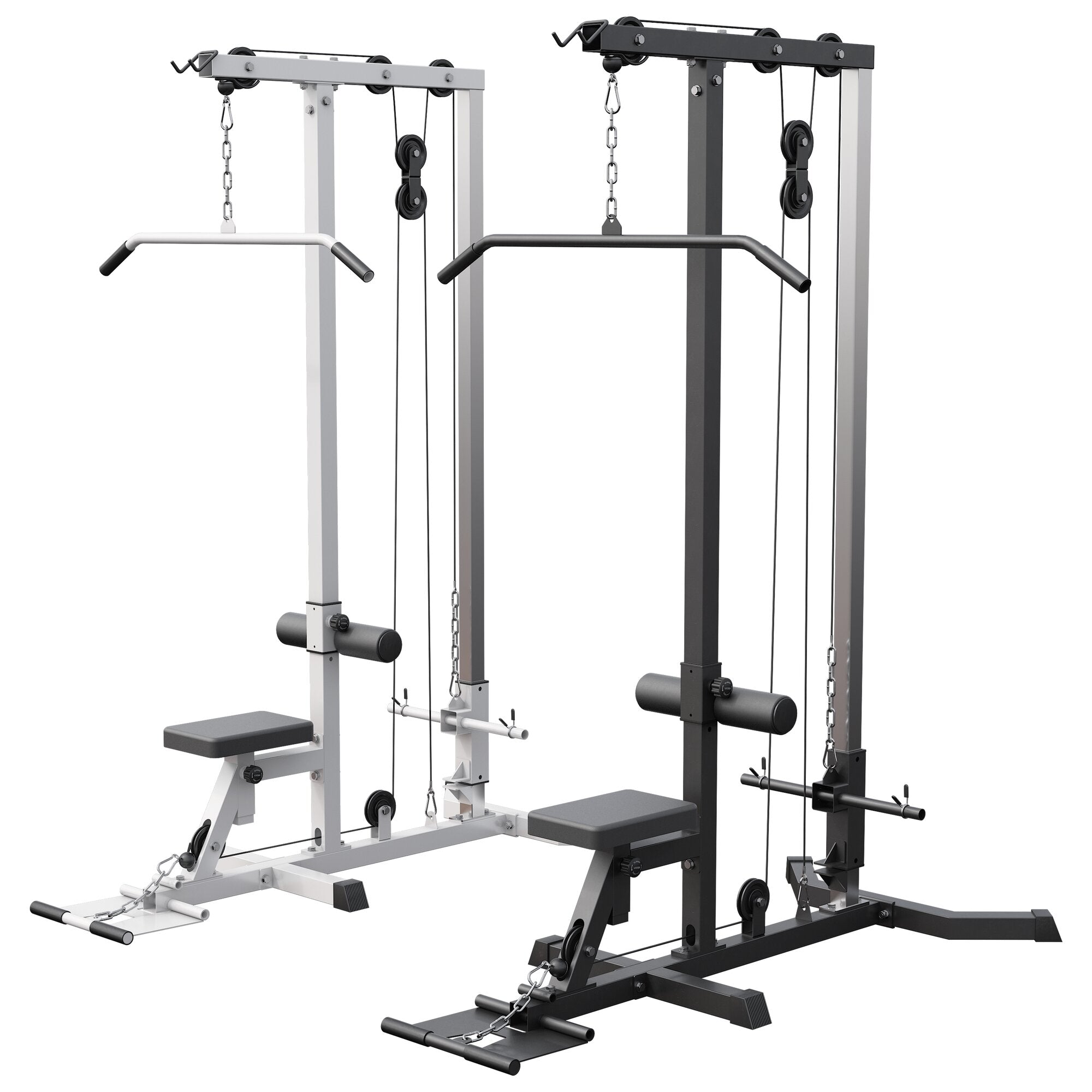 gorilla-sports-latzugmaschine-latzugstation-wei-schwarz image 1