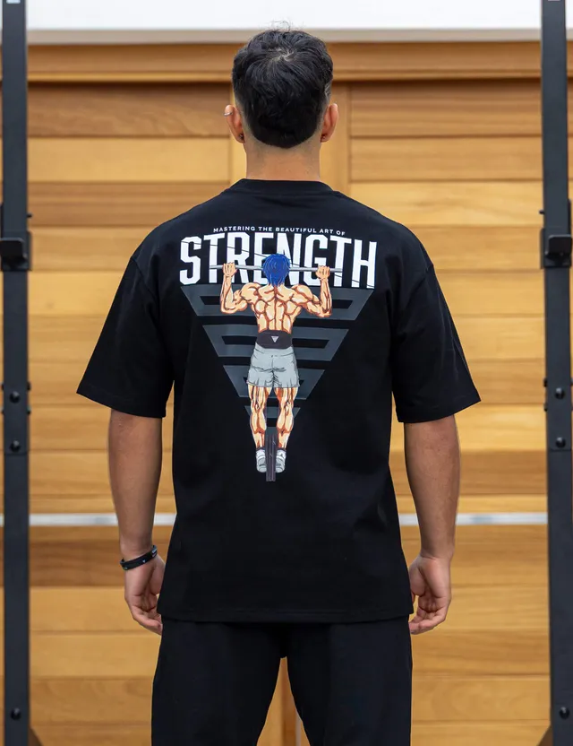 gornation-anime-oversized-t-shirt-strength-streetwear-shirt image 1