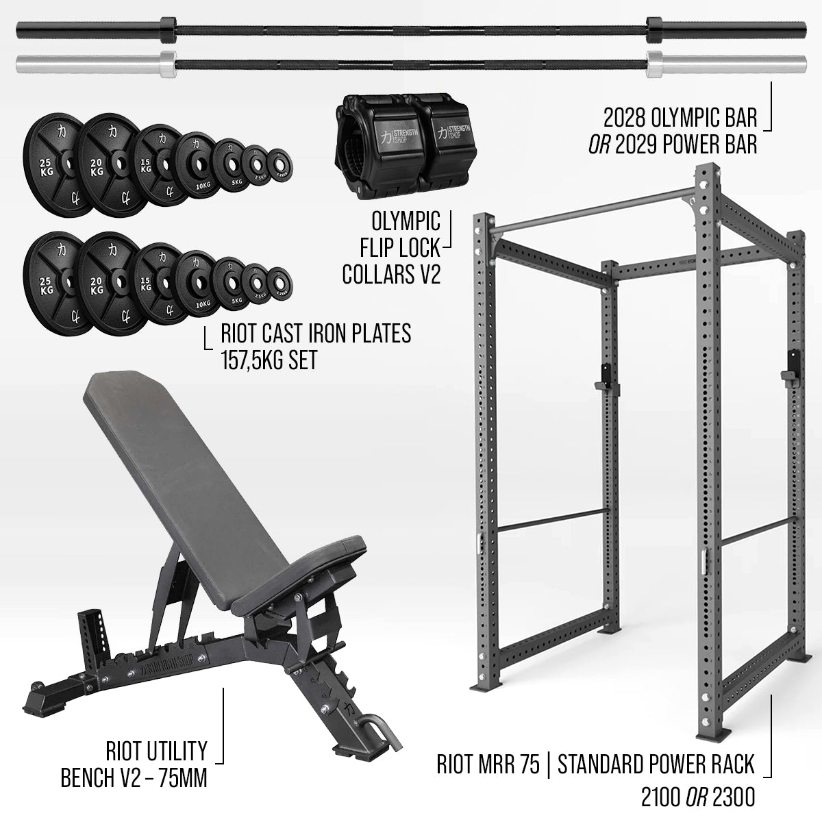 strength-shop-heavy-duty-home-gym-bundle-mit-riot-mrr-rack image 3