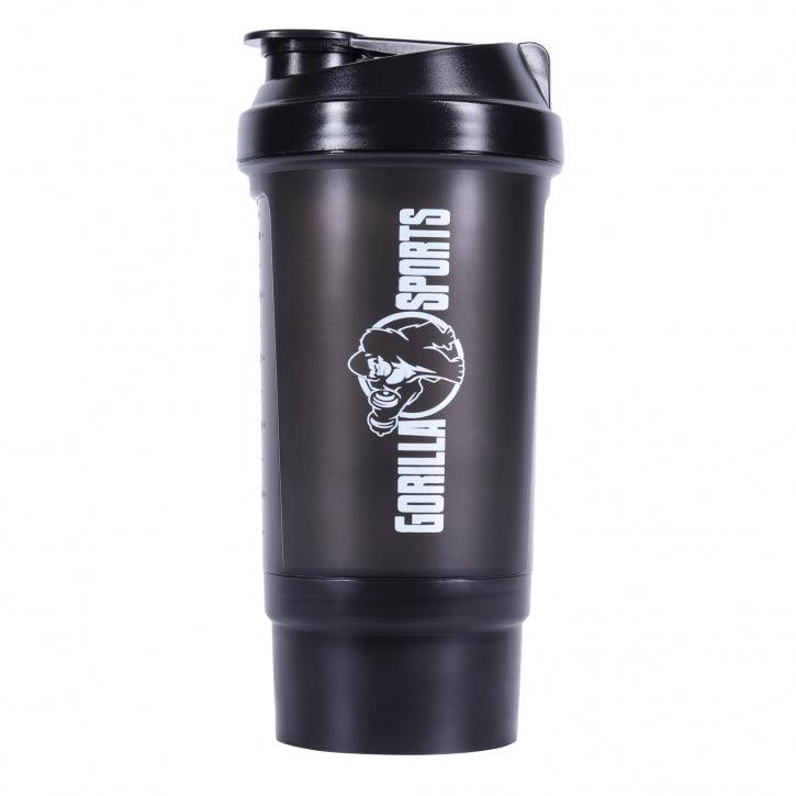 gorilla-sports-protein-shaker-mit-pulverfach-500-ml-schwarz image 1
