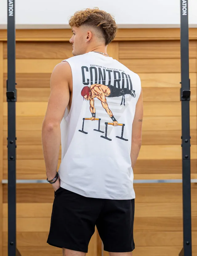 gornation-anime-oversized-tank-top-control-streetwear-tank image 1