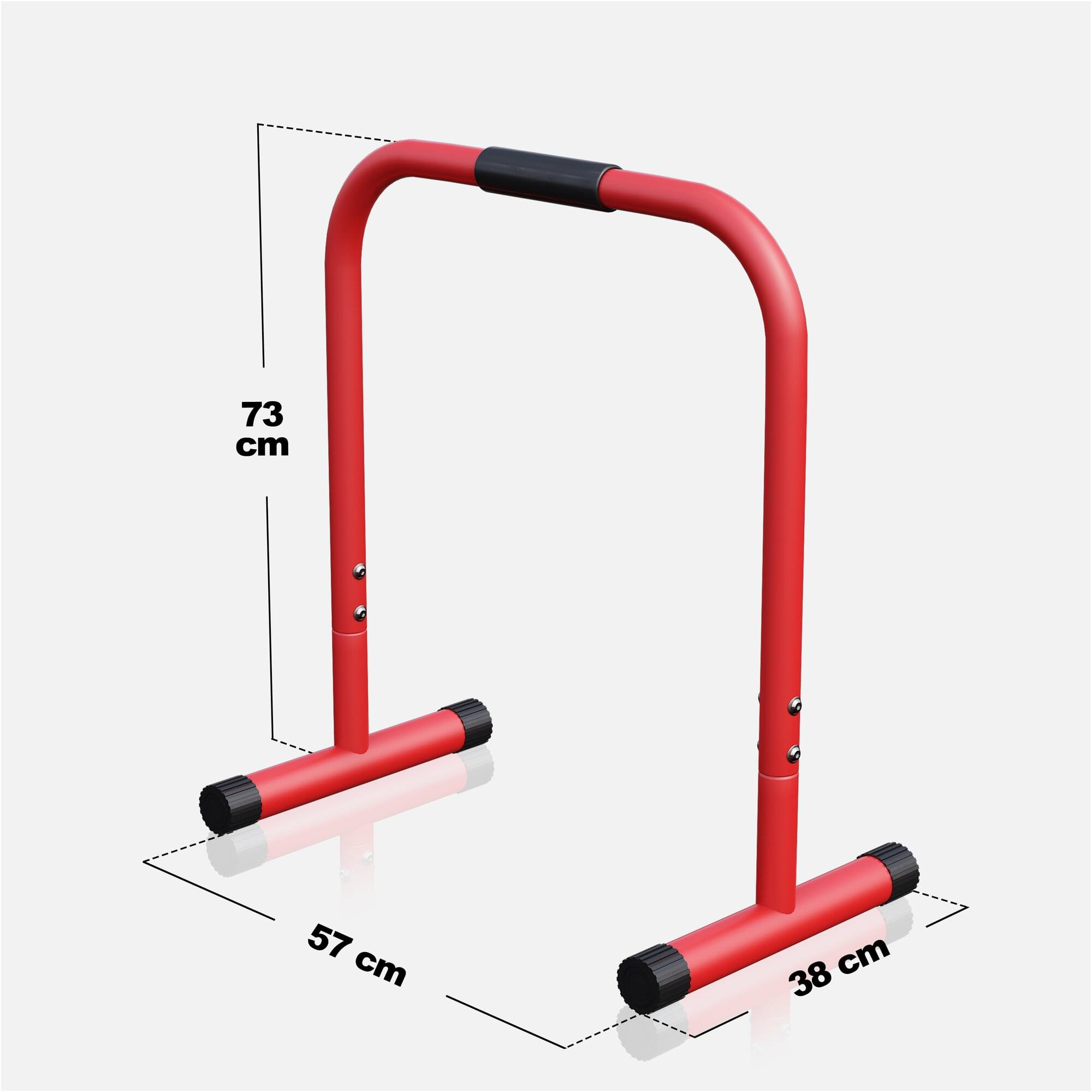 gorilla-sports-dip-barren-73-cm-gepolstert-parallettes-schwarz-rot-blau image 3