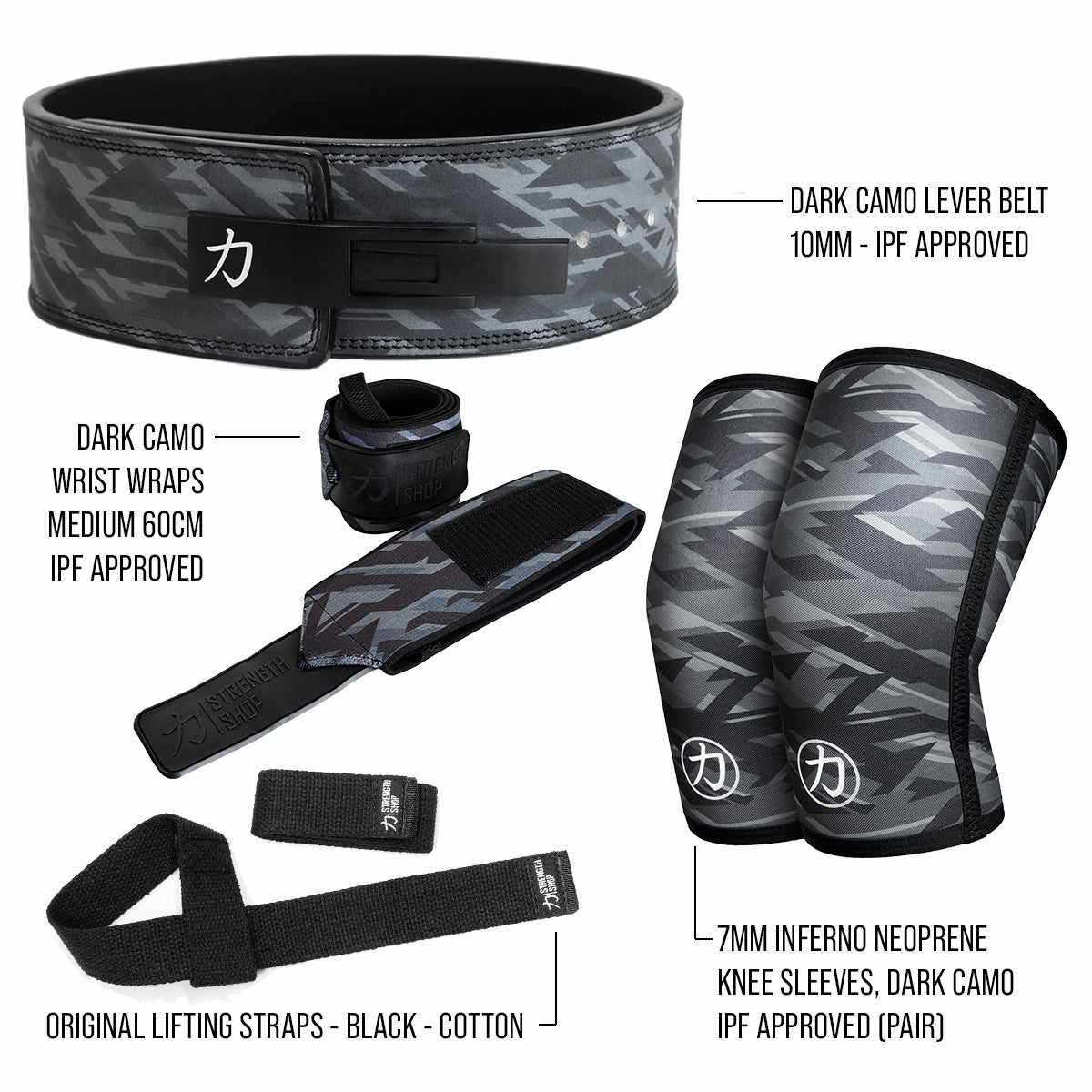 strength-shop-strength-kit-10mm-dark-camo-powerlifting-set image 2