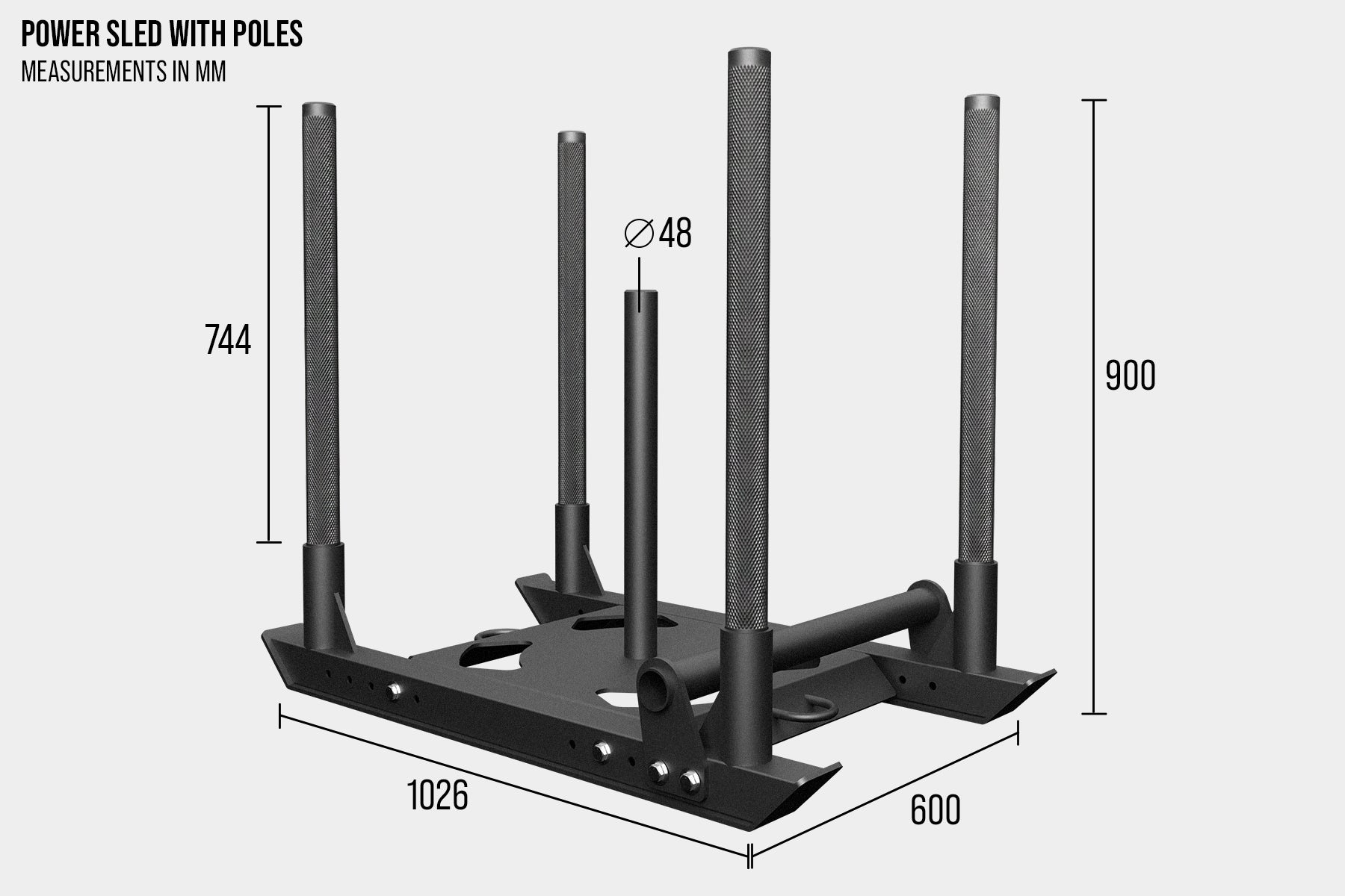 strength-shop-4-stangen-gewichtsschlitten-competition-push-pull-sled image 3