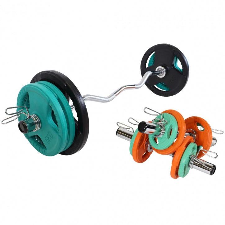 gorilla-sports-sz-curlset-gummi-gripper-75-kg-olympia-mit-verschl-ssen image 4