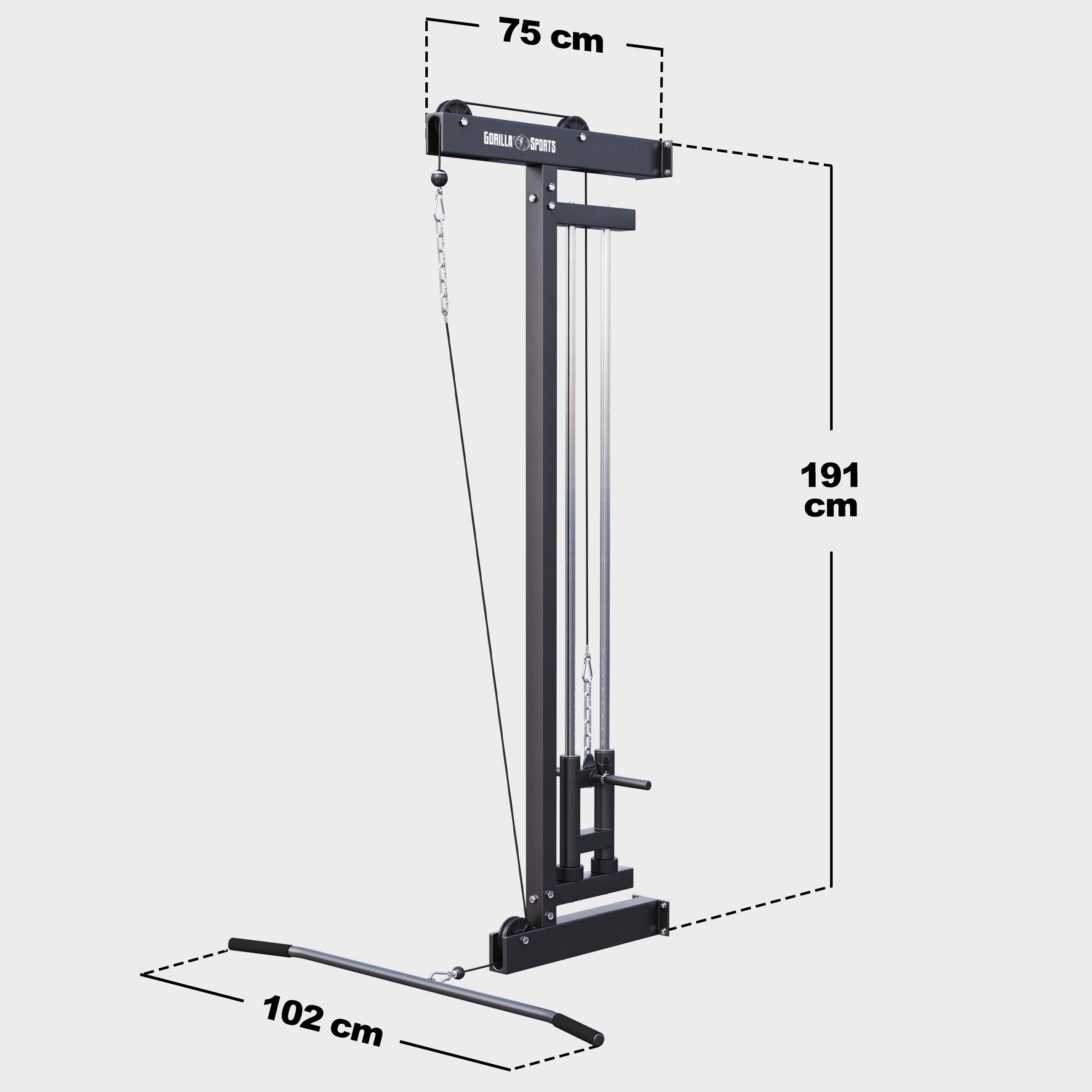 gorilla-sports-latzugturm-wandbefestigung-schwarz-kabelzug-bis-300-kg image 8
