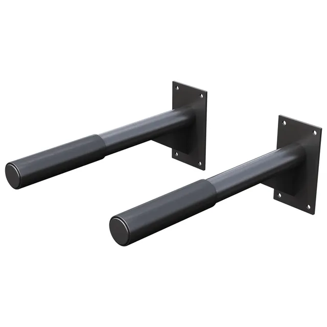 gorilla-sports-dip-barren-2er-set-zur-wandmontage-dip-ger-t-schwarz-aus-stahl image 1