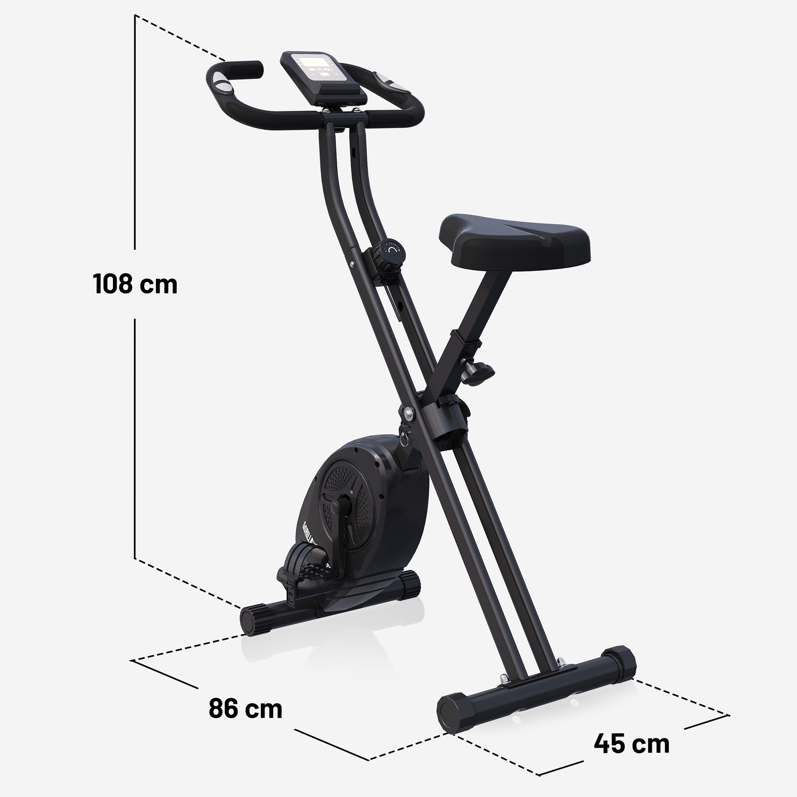 gorilla-sports-heimtrainer-fahrrad-klappbar-x-frame-magnetwiderstand-mit-8-stufe image 7