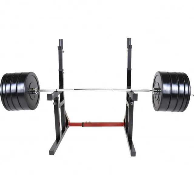 gorilla-sports-squat-rack-verstellbar-olympia-bumper-plate-langhantel-set-170-kg image 1