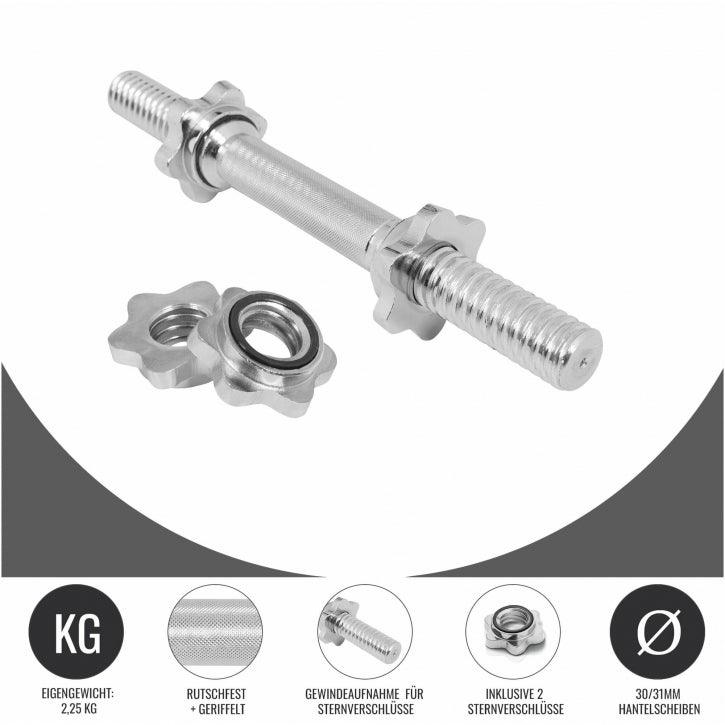 gorilla-sports-kurzhantelstange-35-cm-42-cm-chrom-mit-verschl-ssen image 3