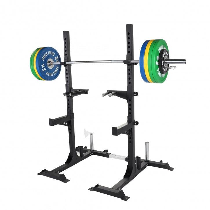 gorilla-sports-squat-rack-inkl-olympia-langhantelset-profi-140-kg image 1