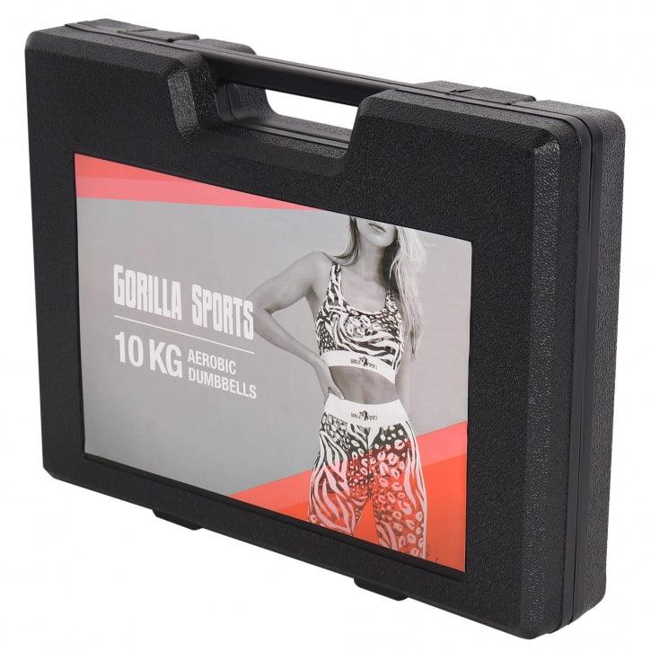 gorilla-sports-kurzhantel-set-gymnastik-neopren-10-kg-mit-koffer image 6