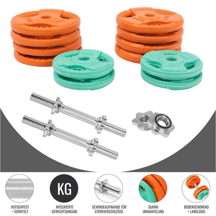 gorilla-sports-kurzhantel-set-gummi-gripper-30-kg-mit-verschl-ssen image 4