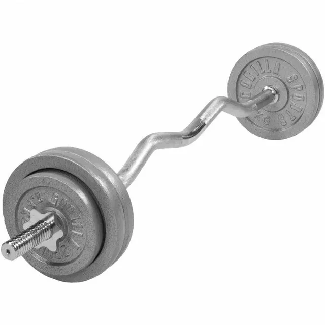 gorilla-sports-sz-curlset-gusseisen-35-kg-mit-verschl-ssen image 1